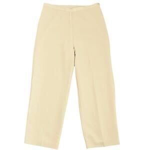 Vintage Bob Mackie Studio Butter Yellow Pants Size 12 High Waist Trousers Lined